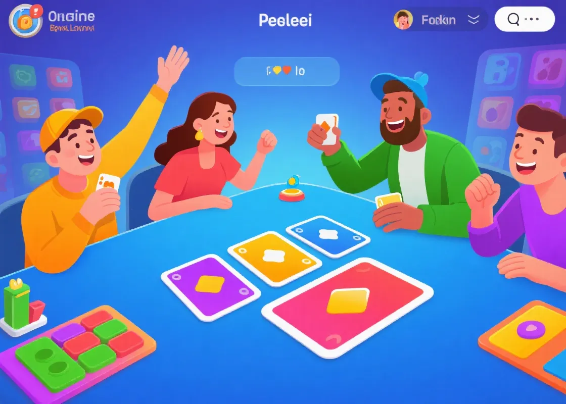 在线社交卡牌竞技界面示意图